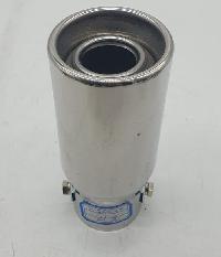 Насадка на глушитель d50D80L150 мм, округлый край, двойная, хром TM-6024