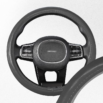 Оплетка экокожа Top-11 M (37-39 см) Серая  S01102498 SKYWAY 