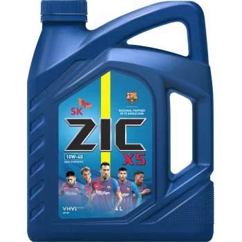 Масло моторное ZIC X5 10W40 SP,  4L (уп 4 шт )  п/синт бенз