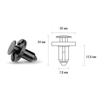 Пистон крепежный NISSAN FX35/FX45/M35/M35X/M37/M37S, NISSAN JUKE/M, шт.  SKYWAY S05601024 (уп.25 шт)