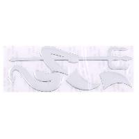 Наклейка на эмблему ЧЕРТИК, хром SW    S32