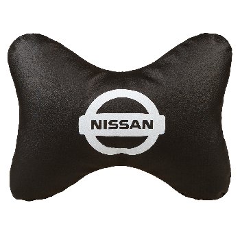 Подушка подголовник Косточка экокожа 30*20 см, Черная NISSAN S08002025 SW