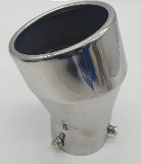 Насадка на глушитель d70D 60 L140, широкий косой выход, округлый край  арт ТМ-430