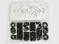 Кольца резиновые уплотнительные-втулки, набор 180 шт, 8 видов, черные, , к-т    (6002) (33939), к-т