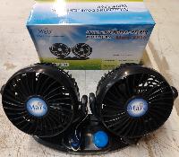 Вентилятор двойной 12V D130мм, 2 регулятора, MARS-X916