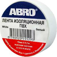 Изолента ПВХ ( 19мм* 9.1м) Белая, шт. ABRO (1/500)