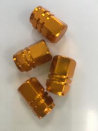 Колпачок для камеры металлический шестигранный, металлик желтый VC-003 (4 шт), к-т