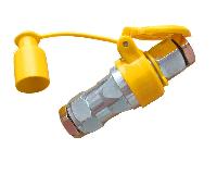 Разъем для шлангов быстросъемный FER-RO М22*1,5 с переходником 16*1,5  желтый 