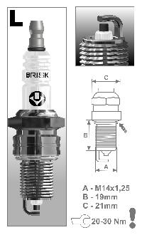 Свеча зажигания  BRISK  LR15YC (инд.уп.)  (2101-099)  Чехия