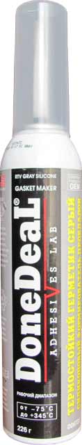 Герметик прокладка термостойкий силиконовый серый ОЕМ, 226 g. DONE DEAL  DD6735  (уп.12 шт.) 