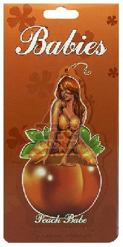 Ароматизатор подвесной пластина Babies Peach Babe Персик BBS-03  (уп. 5 шт.)
