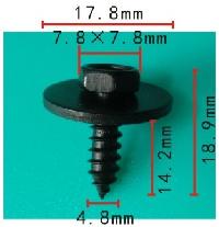 Саморез с шайбой d-4,8мм, L-14,2мм, ключ 8мм (H2038), черный (уп.100шт), шт