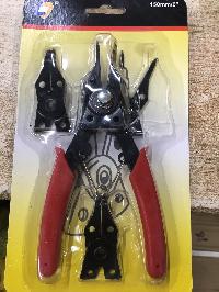 Съемник стопорных колец с набором наконечников (4 предмета), блистер, к-т    (653-247)