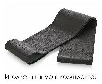 Оплетка экокожа гладкая, шнуровка, M(37-38 см), черная, карт. уп. (77102)