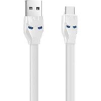 Кабель USB для зарядки 2в1(iPhone/Android), L 1.2м, метал пенал, U14, белый,  HOCO