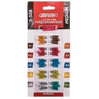 Предохранитель флажковый  с индикатором (блистер 10 шт.) 5A-30A с пинцетом; к-т   S09302011  SKYWAY