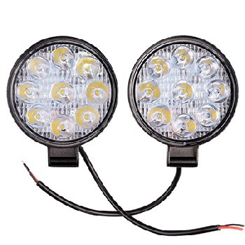 Фара светодиодная круглая D 84*45мм (9 диодов) 12/24V 27W, Дальний свет, 2шт, к-т SW S07201096(1/60)