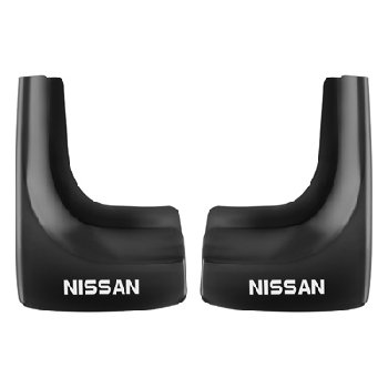 Брызговик фигурный черный 3D, надпись NISSAN (2 шт), к-т  SKYWAY S05201066  