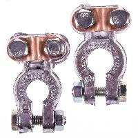 Клемма АКБ МАЛАЯ свинец, крепление-планка, к-т КОНТАКТ SKYWAY S06701005 (1/72)