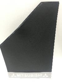 Брызговик плоский 360*240, надпись MITSUBISHI, черный, с метал планкой, (2 шт), к-т AC-228A