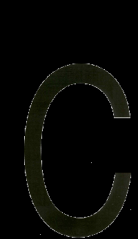 Наклейка-дубль номерного знака БУКВА С  (18*33 см) наружная