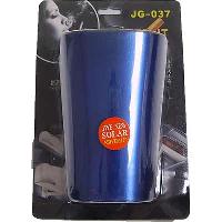 Пепельница-стакан пластик, синяя подсветка крышки, солнечная батарея, синяя, JG037 BU