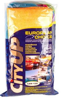 Салфетка Микрофибра 30*30см (CA-120LUX) Clean Up Распушенные микроволокна (10шт), к-т CityUp (1/30)