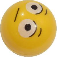 Колпачок для камеры пластиковый шарик Смайлик печалька, желтый, 4 шт, к-т VC-139