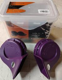 Сигнал электрический 24V Улитка D 70мм, фиолетовый (высокий+низкий), к-т  HZ-75A