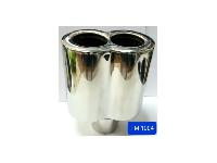 Насадка на глушитель d60D 60 L210 мм, округлый край, раздвоенная, хром TM/ HJ-1004