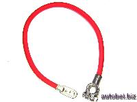 Перемычка АКБ S25, клемма свинец +/ кольцо (красный провод L30 см, длинная ) КНР см.27813