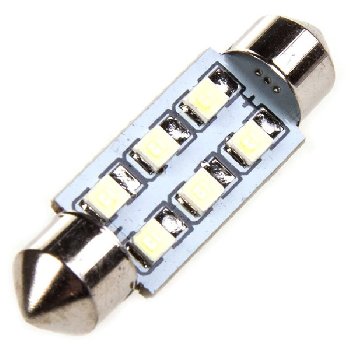 Светодиод T11*39 24V WHITE 6 SMD (C5W) SKYWAY S08202020, (к-т 2шт.)