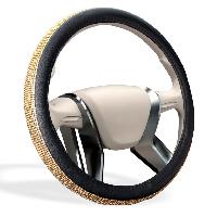 Оплетка экокожа-стразы Mona Liza Infinity M (37-39см) черный, стразы золото (OPLM0402), шт. AZARD