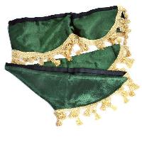 Ламбрекен лобового стекла со шторками 210см/60*60см, Зеленый, к-т  SKYWAY 