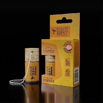 Ароматизатор подвесной жидкий флакон стекло/дерево Кофе, 6 мл TB-05, Dolce Life (уп.15шт)