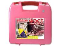 Аптечка первой помощи (ГОСТ до 2027г) Mисс Авто с ФЭСТ (детское удерживающее устройство) (уп.18 шт.)