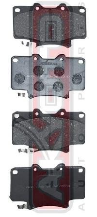 PF-1242 Тормозные колодки Akyoto AKD-1142 T.Land Cruiser RJ70, LJ77,RJ73,FZJ80/HDJ81/HZJ80 1990-2001