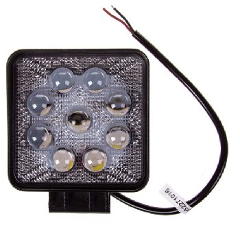 Фара светодиодная  105*105*35 мм (9 диодов) 12V/24V, 27W, Дальний свет SKYWAY S08401009 (1/40)