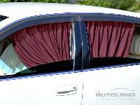 Шторы на окна сетка, 42-47*70 см. L, бордовый(1701331-176DW/370-05 D.WinePREMIUM), к-т 2 шт AutoLand