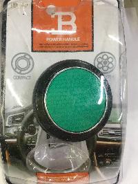 Ручкa на руль Лентяйка (спинер) круглая черная, рельеф соты зеленые HD-40
