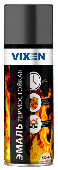 Краска-спрей термостойкая Эмаль Графит, 520 мл VX53003 VIXEN (уп.-12 шт.)