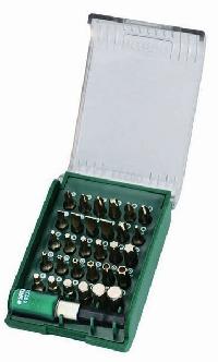 Биты 6,3 мм-1/4, обрезиненная рукоятка, пластиковый пенал (31 предмет), к-т  09333 SATA 