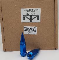 Гайки декоративные 12*1.5, набор (20 шт) для литья, под шестигр, TOYOTA, H80мм, Синий, Конус, к-т