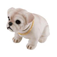 Игрушка-маятник на панель с ароматизатором Собака Бульдог ,бежевый / Лимон S04201007