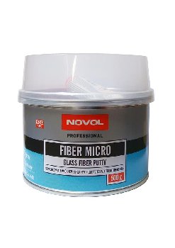 Шпатлёвка со стекловолокном Микро FIBER MICRO 0.5 кг. (1231) NOVOL УЦЕНКА (дефект уп-ки)