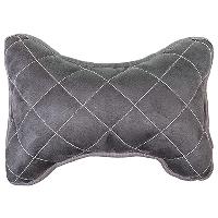 Подушка подголовник Косточка экозамша, Серая, строчка белая SKYWAY S08003004 (1/10)