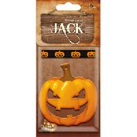 Ароматизатор подвесной пластина Тыква Джека на Хеллоуин ЧЕРНАЯ ЛИНИЯ JACK-08  (1/4/40)