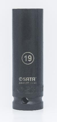 Головка торцевая 1/2" ( 6 гран) высокая, усиленная, тонкостенная 19 мм   34412T SATA  