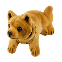 Игрушка-маятник на панель с ароматизатором Собака Сиба-Ину, светло-коричневый / Яблоко S04201005