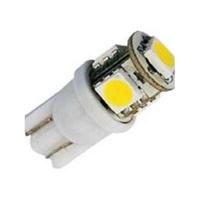 Светодиод T10 12V WHITE  5 SMD (5050) W2,1x9,5D (Маяк)  (12T10W/5SMD)